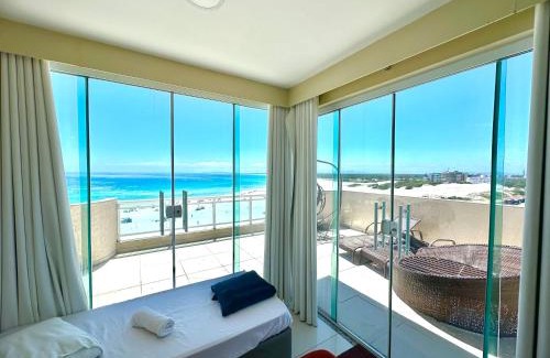 Praia Grande Apartment | Elegant Coastal Retreat with Pool and Oceanfront Views