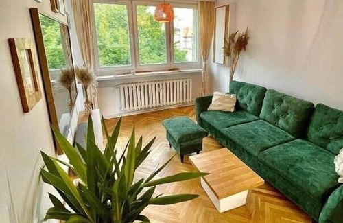 Katowice Apartment | Stylish BOHO Apartment with Home Office & Child-Friendly Amenities