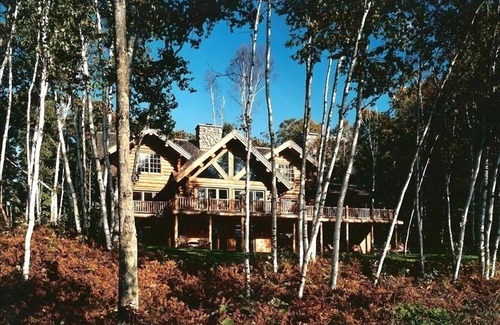 Charlevoix House | Exclusive Log Home Retreat on Serene Private Lake