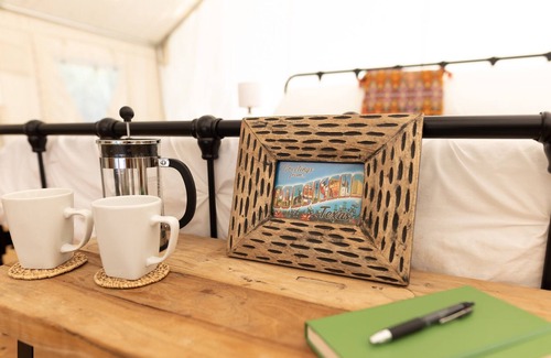 Irene RV Rental | Pet-Friendly Glamping with AC and Spa Amenities Await You
