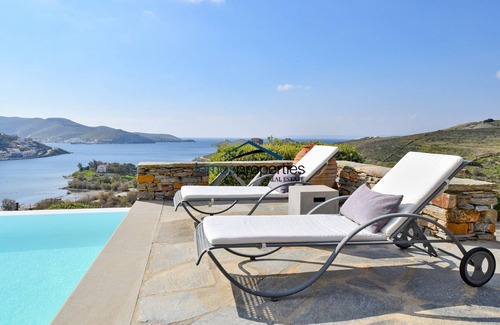 Vourkari Villa | Elegant Villa in Vourkari with Pool and Ocean Views