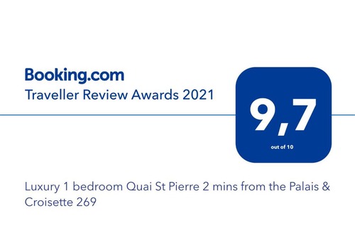 Le Suquet Apartment | Luxury 1 bedroom Quai St Pierre 2 mins from the Palais & Croisette 269