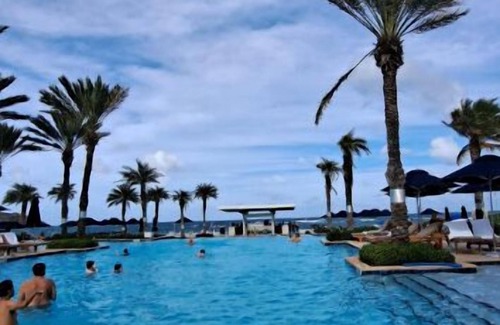 Dawn Beach Estates Apartment | Luxury 3 bedroom/2 bathroom family condo @Dawn Beach Club, beach view, Pool bar