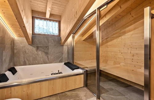Vigo di Fassa Apartment | Elegant Majon de Rita Apartment with Hot Tub & 9.7 Rating