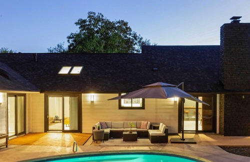 North Austin Civic Association Cottage | Stylish Austin Home with Game Room and Fire Pit Awaits