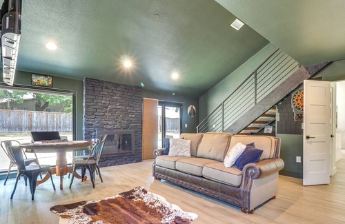 North Austin Civic Association Cottage | Stylish Austin Home with Game Room and Fire Pit Awaits