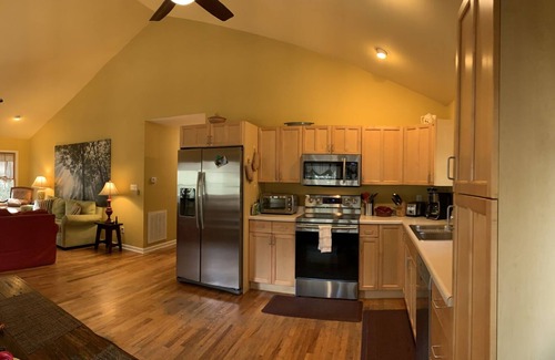Brevard Cabin | Tranquil Cabin with Spa Overlooking Scenic Trout Pond