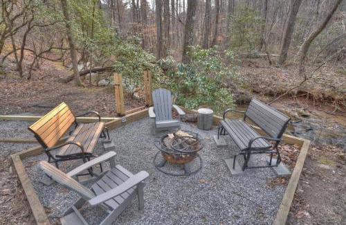 Helen House | Riverside Retreat: Pet-Friendly Cabin with Hot Tub near Helen