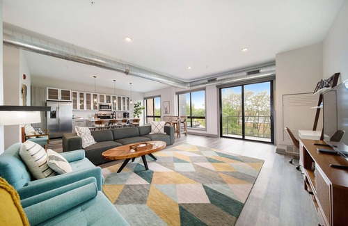 Lake Orion Apartment | Downtown 2-Bed Apartment with River Views & Modern Amenities