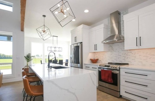 Payette House | Luxury Farmhouse on 50 acres with a pond and private beach in the backyard. Wow