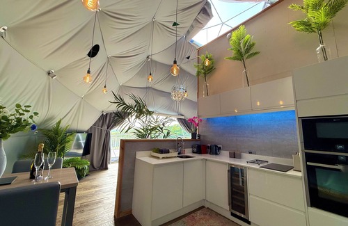 Newton Ferrers House | Exceptional Geodome in Devon with Hot Tub & Private Cinema