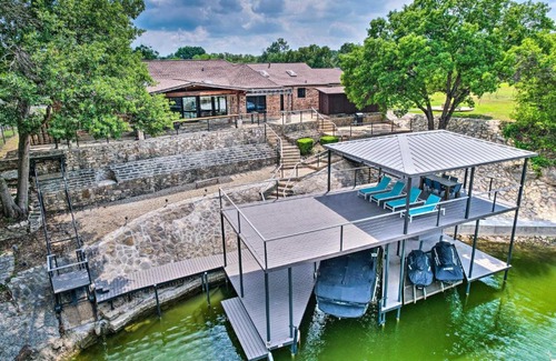 Granbury House | Elegant Granbury Home with Private Boat Dock & Ocean View