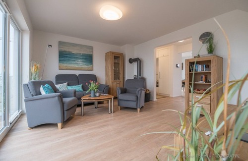 Olpenitz Apartment | Modern Duplex with Water View, Terrace & Spa Amenities