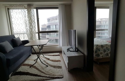 Bakırkoy Apartment | Elegant Home Steps from Metro with Private Pool Access