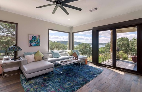 Comanche Trail House | Elegant Waterfront Retreat with Hot Tub & Private Dock