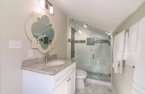 Comanche Trail House | Elegant Waterfront Retreat with Hot Tub & Private Dock