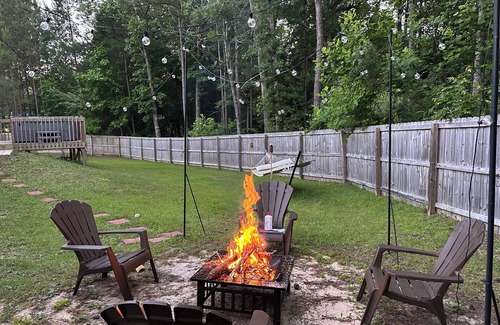Spring Lake House | Exceptional House with Hot Tub and Fire Pit Near FT Liberty