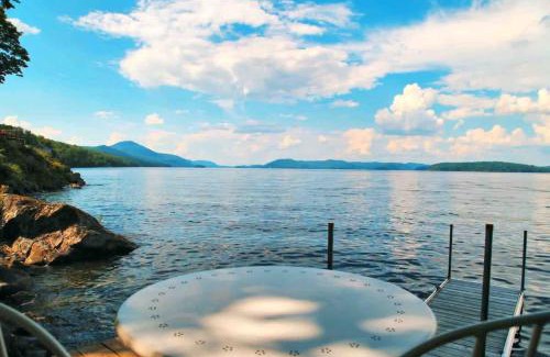 Newport Center Apartment | Luxury Lake Memphremagog Loft - 2 Bedrooms Water Views Firepit & Dock near Jay Peak