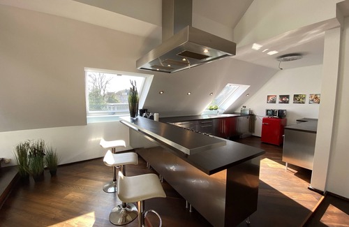 Bochold House | Elegant Two-Floor Loft with Sauna, Terrace & Pet-Friendly Stay