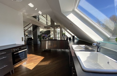 Bochold House | Elegant Two-Floor Loft with Sauna, Terrace & Pet-Friendly Stay