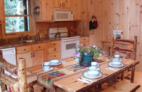Robbinsville Cabin | Idyllic Log Cabin Retreat with Hot Tub & Mountain Stream