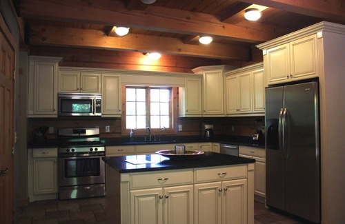 King Cabin | Elegant Log Home with Private Dock on Chain O' Lakes