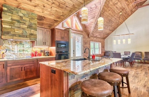 Maggie Valley Cabin | Exquisite Newly Built Cabin with Pool & Spa, Sleeps 12