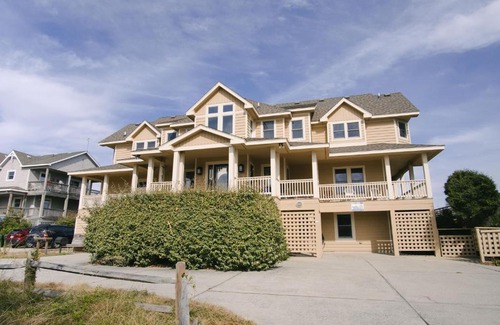 Whalehead Beach House | Oceanfront Bliss at Fairligh: Pool, Beach Access & Views