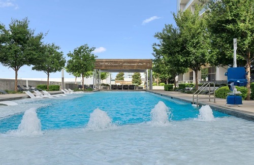 Legacy Park Apartment | Luxury tower with view in charming Plano with AC, fitness room, WiFi wash/