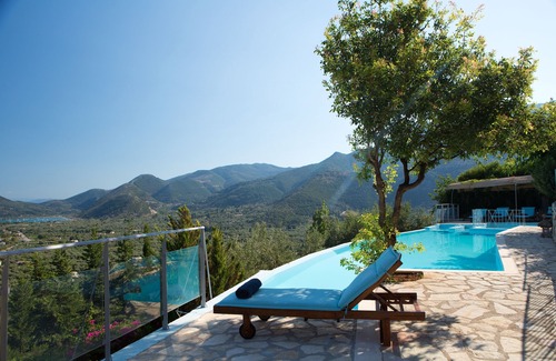 Nidri Villa | Oceanfront Villa Rose with Private Pool & Guest Rated 9.8