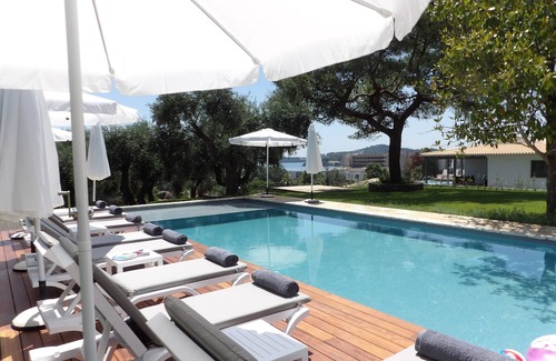 Dassia Villa | Elegant Villa with Sea View & Private Pool Near the Beach