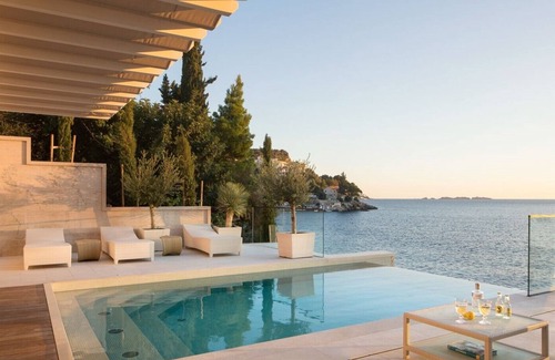 Stikovica Villa | Luxury Villa Yoko Dubrovnik with private infinity pool, sauna and private sea access