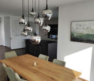 Kaisermuhlen Apartment | Luxus Penthouse gegenüber Vienna International Centre und Kaiserwasser