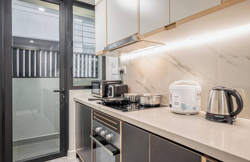 District 1 Apartment | Modern 2-Bedroom Apartment with Hot Tub in Central Saigon