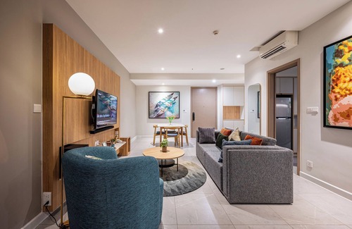 District 1 Apartment | Modern 2-Bedroom Apartment with Hot Tub in Central Saigon
