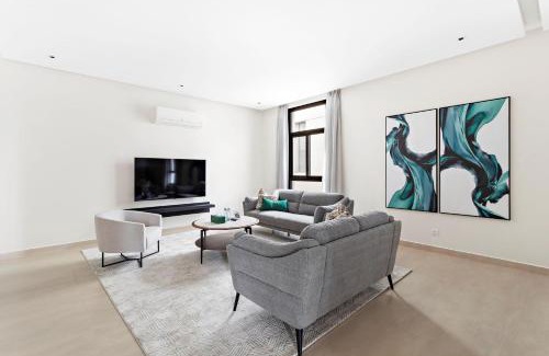 Riyadh Apartment | Child-Friendly Retreat at Mabaat - Irqah, Rated 8.3/10