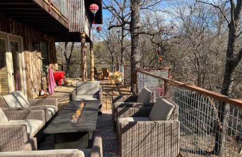 Dennis Ski Chalet | Enchanting Treehouse Escape with River Access and Petting Zoo