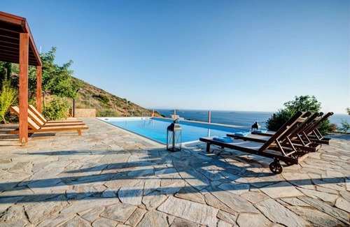 Gavrio Villa | Experience Villa Aggelikes: Oceanfront Retreat with Pool