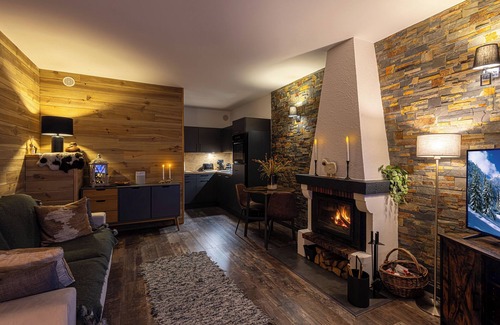Greolieres les Neiges Apartment | Magnificent studio with terrace and garden with breathtaking mountain views