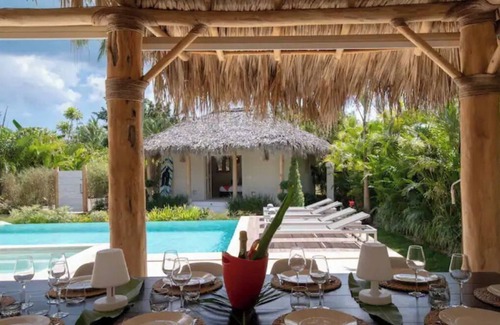 Las Terrenas Villa | Elegant Villa on Coson Beach with Private Bungalow Retreat
