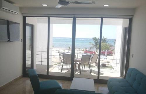 Mahahual Apartment | Beachfront Mahaguay - 2-Bedroom Retreat with Pool