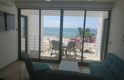 Mahahual Apartment | Beachfront Mahaguay - 2-Bedroom Retreat with Pool
