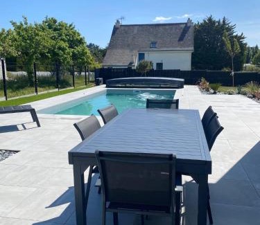 Saint-Gildas-de-Rhuys House | Relax at Maison Ty Rhuys with Pool and Oceanfront Views
