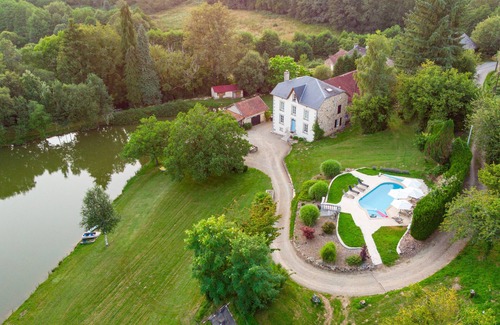 Saint-Moreil Villa | Charming Manoir with Private Pool & Serene Lake Views