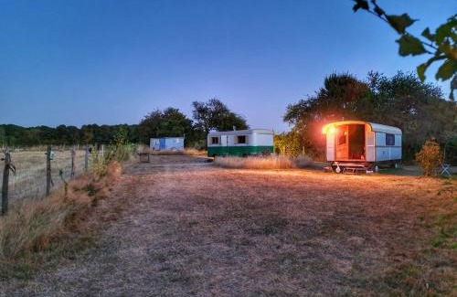 Margon House | Vintage Roulotte at Manoir du Bois Joly with Ocean View