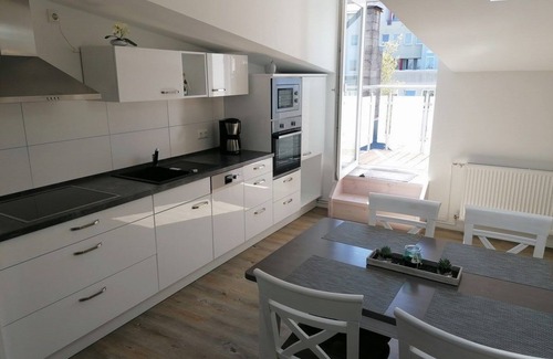 Wismar Apartment | Guest Rated 10/10: Marienblick Hotel with Family Kitchen