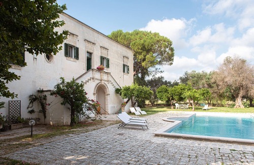 Latiano Villa | Villa Encantamiento: Historic Masseria with Pool & Spa