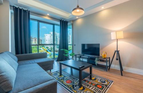 Lara Apartment | Maxi Sirius Town 1-Bed Free Pool, Spa, Fast WİFİ Fitness & Beach Access