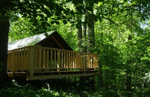 Dikli Parish Other | Top-Rated Mežurgu Teltis with Hot Tub & Kitchen Access