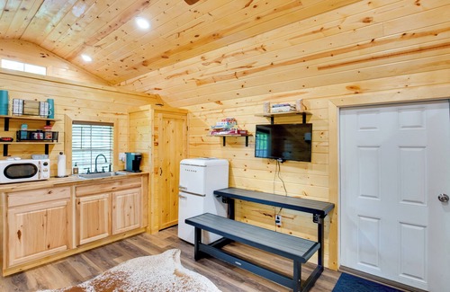 Mead Apartment | Cozy Mead Studio Cabin Steps from Lake Texoma & Marina